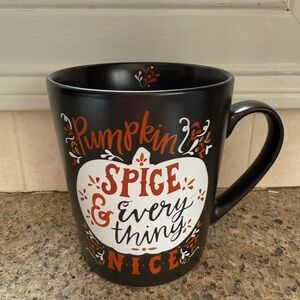 Black and Orange Ceramic Fall Mug